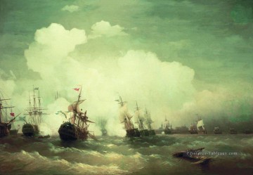 bataille navale à revel 1846 Romantique Ivan Aivazovsky russe Peinture à l'huile
